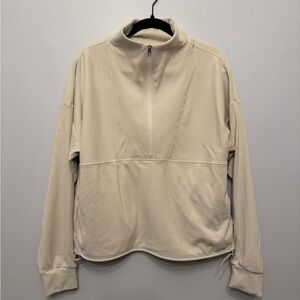 Women's Cream High-Neck Sweater